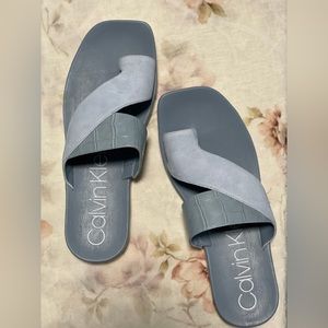 Calvin Klein -Rini Mixed Media Toe Lop sandals
